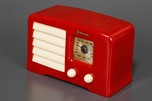 Marbleized Fire Engine Red Emerson AX-235 &rsquo;Little-Miracle&rsquo; Catalin Radio